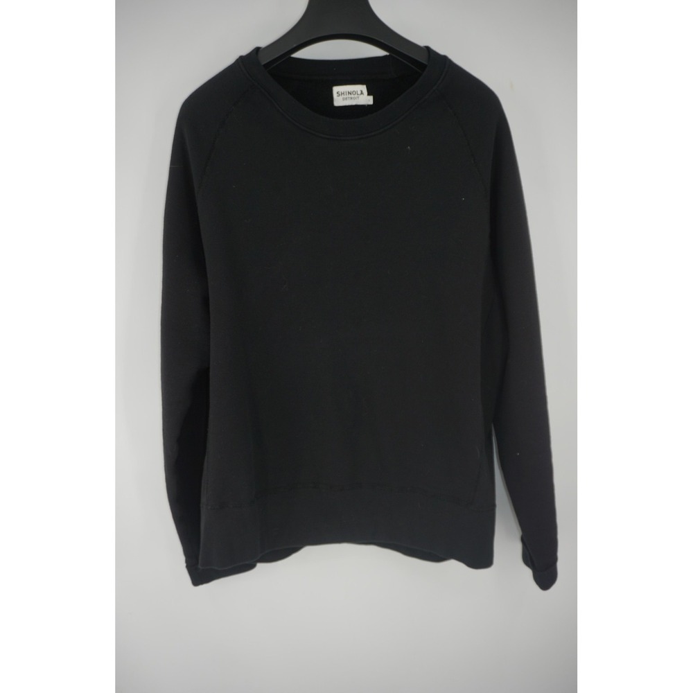 Shinola Detroit Sweatshirt Black Crewneck Fleece Made In USA Men's Large